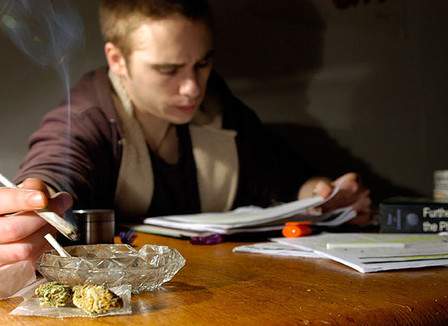 Le jeune, avant de réviser ses partiels, lit le dossier de StreetPress spécial weed